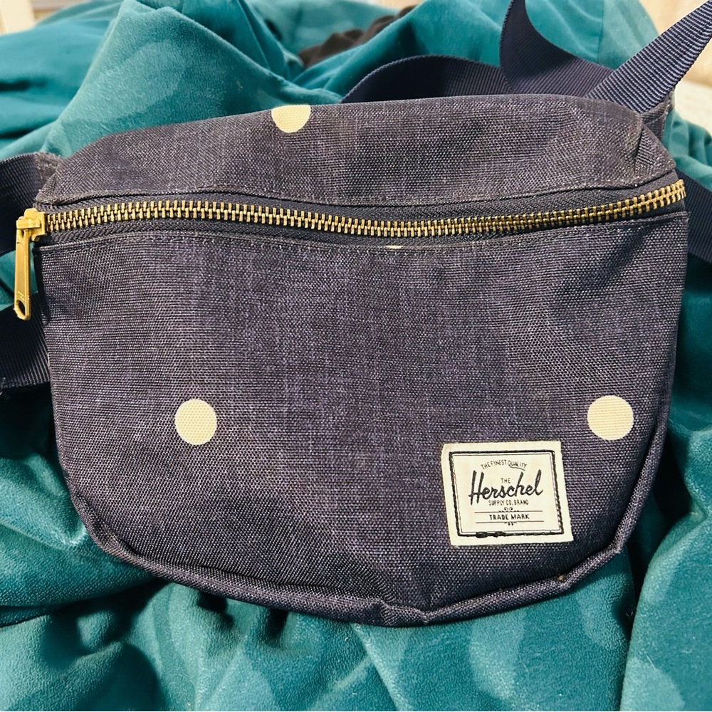 Herschel Supply Company Mini Bag in Navy with Gold Accents